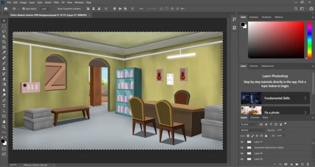 Cartoon Background PSD Download photoshop layers