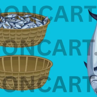 Fish Basket Animated llustration – Perfect for Animation, Storytelling FLA