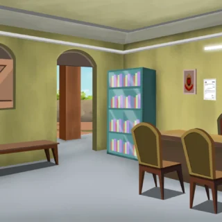 Police Station Interior PSD Background – Editable HD Template for Animation & Design