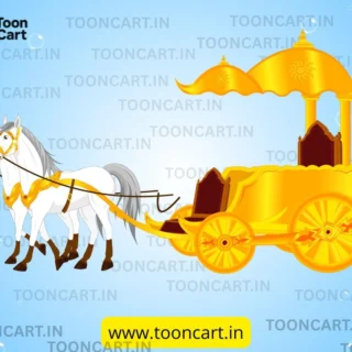 Royal Golden Rath with Horses – Editable FLA/Animate CC Background Asset